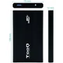 TooQ TQE-2524B Caja Externa para Disco Duro 2.5" USB 3.1 Gen 1, SATA I/II/III, Compatible Hasta 4TB, Plug & Play para Windows/Mac/Linux